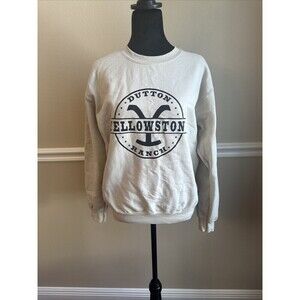 Yellowstone Dutton Ranch Cream  Sweatshirt Size Small Women
